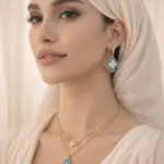 طقم الفخامة الملكية – تصميم راقٍ يكمل أناقة العباية